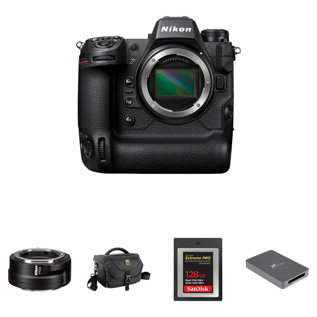 Nikon Z9 Cámara Sin Espejo 45.7MP 8.3K 60p Con Adaptador FTZ II y Kit Básico