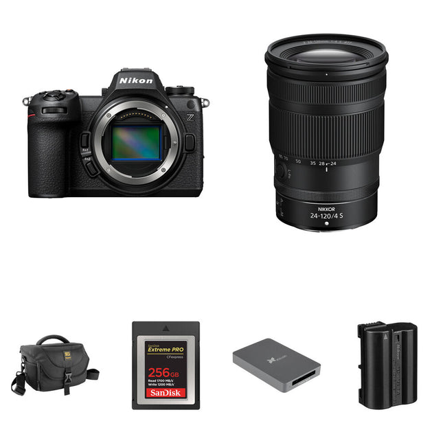 Nikon Z6 III Cámara sin Espejo con Lente 24-120mm f4 Kit Esencial 256GB