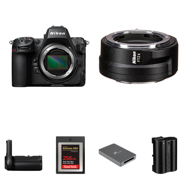 Nikon Z8 Cámara sin Espejo 45.7MP 8.3K 60p con Adaptador FTZ II Kit Profesional