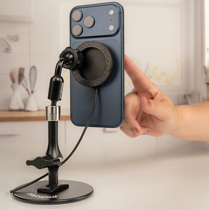 Platypod Mag Deluxe Set soporte magnético para teléfono con placa de 10 cm y cargador