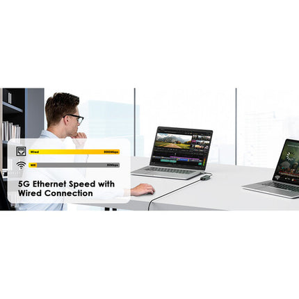 Wavlink USB-C 3.2 Gen 2 Adaptador de Ethernet 5G 95W Power Delivery