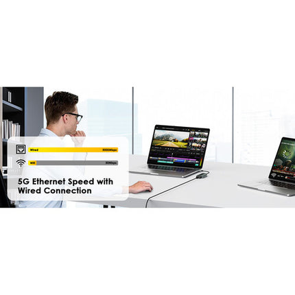 Wavlink USB-C 3.2 Gen 2 Adaptador Ethernet 5Gbit 95W Power Delivery