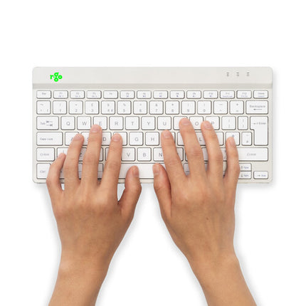 Teclado inalámbrico ergonómico compacto R-Go Tools Compact Wireless Break blanco QWERTY US