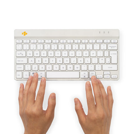 Teclado inalámbrico ergonómico compacto R-Go Tools Compact Wireless Break blanco QWERTY US