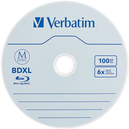 Verbatim M DISC BDXL 100GB Discos Blu-ray 6x 25 Unidades Spindle