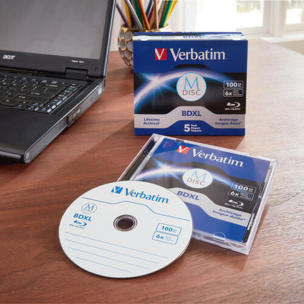 Verbatim M DISC BDXL Blu-ray 100GB 6x 5 unidades estuche rígido