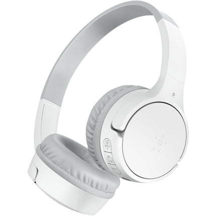 Auriculares inalámbricos Belkin SoundForm Mini para niños blancos con USB-C 30 horas batería y volumen limitado 85 dB