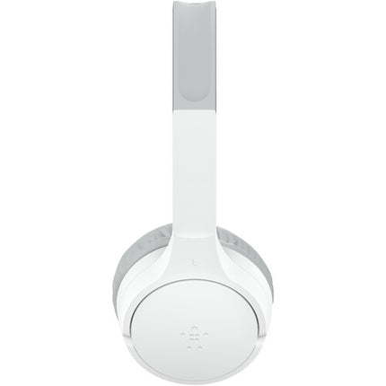 Auriculares inalámbricos Belkin SoundForm Mini para niños blancos con USB-C 30 horas batería y volumen limitado 85 dB