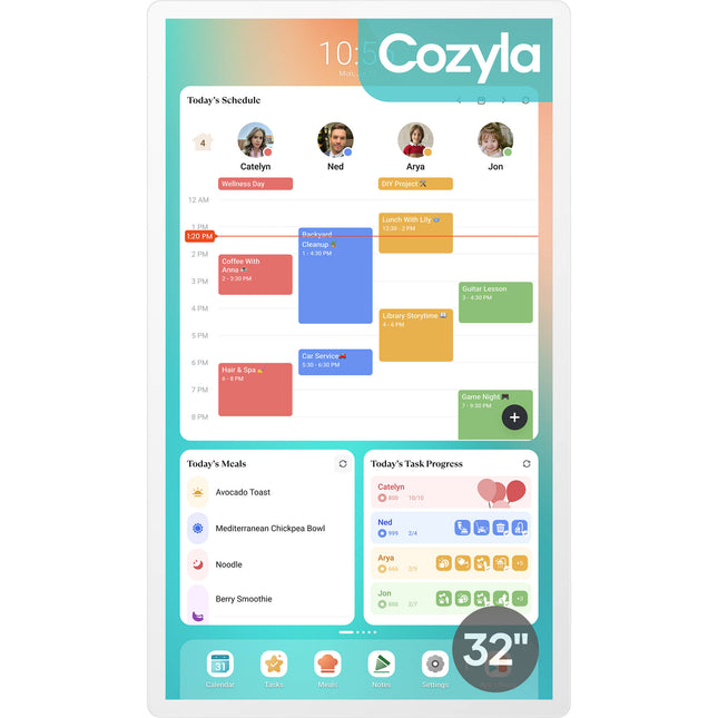 Cozyla 32" 4K Pantalla Táctil Wi-Fi 6 Bluetooth 5.0 Blanca