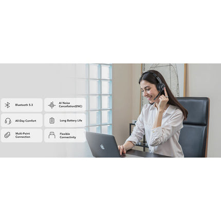 Nuroum HP31SU Auricular Bluetooth Inalámbrico Monaural Cancelación Ruido 35 Horas Uso