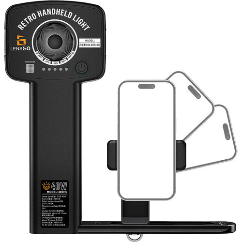 LENSGO 40SHC PRO Luz LED Portátil Retro Bicolor 40W 2600-7000K Kit Completo