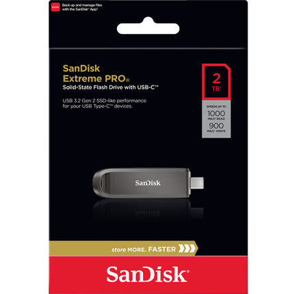 SanDisk 2TB Extreme PRO Unidad Flash USB-C 3.2 Gen 2 1000MB/s Lectura 900MB/s Escritura