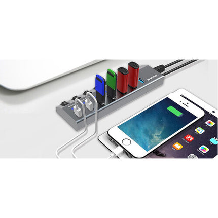Wavlink 7-Port USB-A 3.0 Hub con 48W Adaptador y 7 Puertos USB 3.0