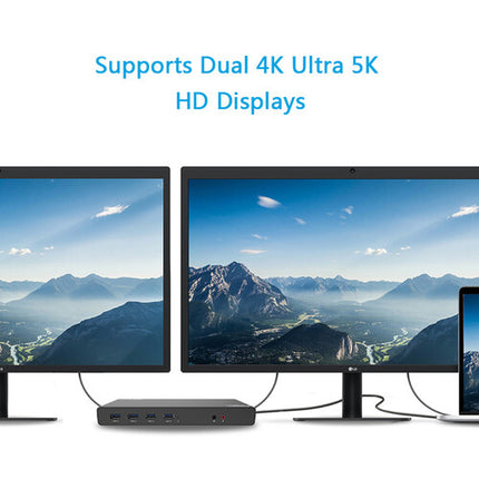 Wavlink Dual 4K USB-C Docking Station para Laptop con 6 USB 3.0 y Ethernet Gigabit
