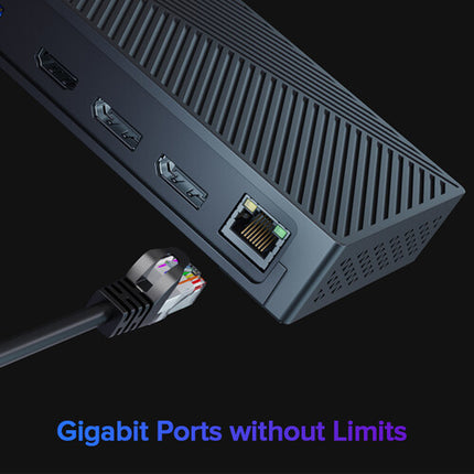 Wavlink 10-en-1 Estación de Acoplamiento USB-C Triple Display 4K60 100W