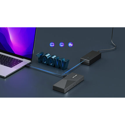 Wavlink 10-en-1 Estación de Acoplamiento USB-C Triple Display 4K60 100W
