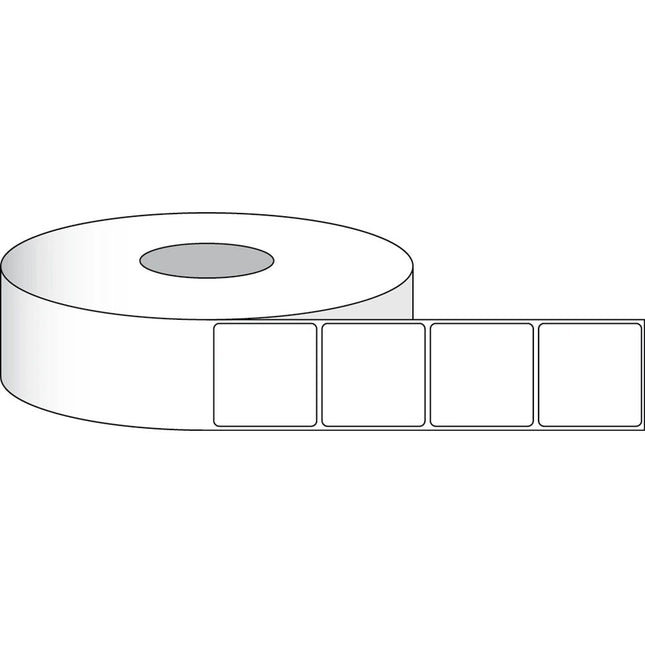 Primera 2 x 2" Etiquetas de Papel Brillo Premium 1025 por rollo 2" núcleo