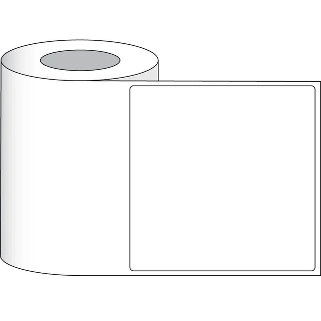 Primera etiquetas de papel brillo premium 8 x 8 pulgadas 300 por rollo blanca