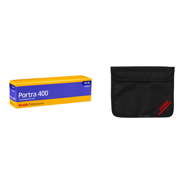 Kodak Portra 400 Película Color Negativo 35mm ISO 400 36 Exposiciones 5-Pack con Bolsa Domke para 15 Rollos