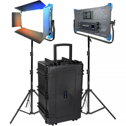 Dracast Pro Series II LED2000 Panel LED Bicolor Kit 2 Luces 2700-6500K CRI 97 Gold Mount