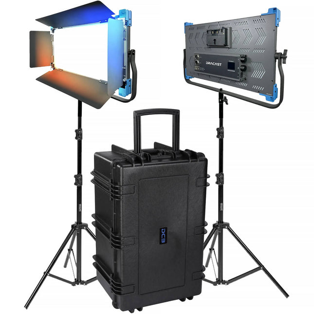 Dracast Pro Series II LED2000 Panel LED Bicolor Kit 2 Luces 2700-6500K CRI 97 Gold Mount