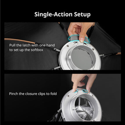SmallRig LA-O90 Softbox Octagonal 35 pul Fabric Grid y Difusores