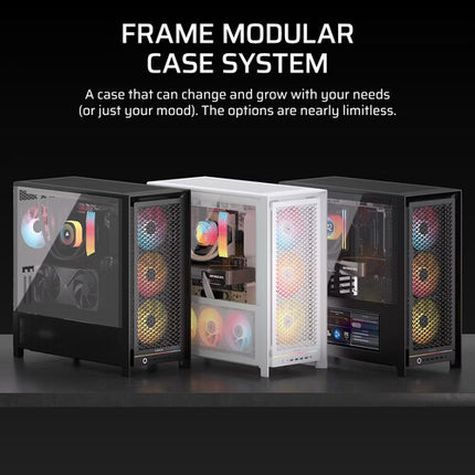 CORSAIR FRAME 5000D RS Caja Mid-Tower ATX Blanca con 4 Ventiladores PWM y Soporte E-ATX