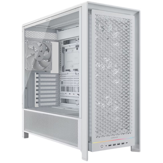 CORSAIR FRAME 5000D RS Caja Mid-Tower ATX Blanca con 4 Ventiladores PWM y Soporte E-ATX