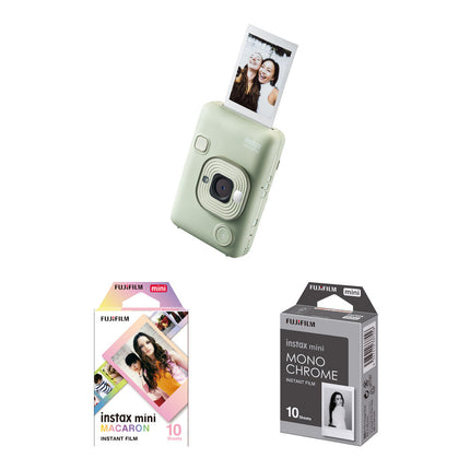 FUJIFILM instax mini LiPlay Cámara Híbrida con LCD 2.7 Pulgadas Kit Película Color y Monocromo