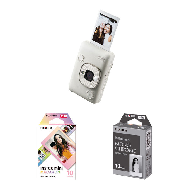 FUJIFILM instax mini LiPlay Cámara Híbrida Instantánea con Película Color y Monocromo 28mm f/2 2.7" LCD