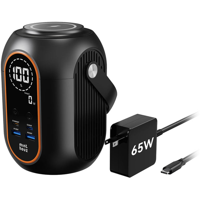 Wavlink Estación de Energía Portátil Magnética 54000mAh 4 Puertos USB Pantalla LCD Linterna