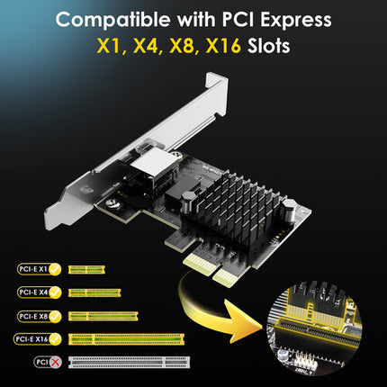 Wavlink WL-NWP003 Adaptador Ethernet PCIe 5G 5 Gb s interfaz PCIe 3.0