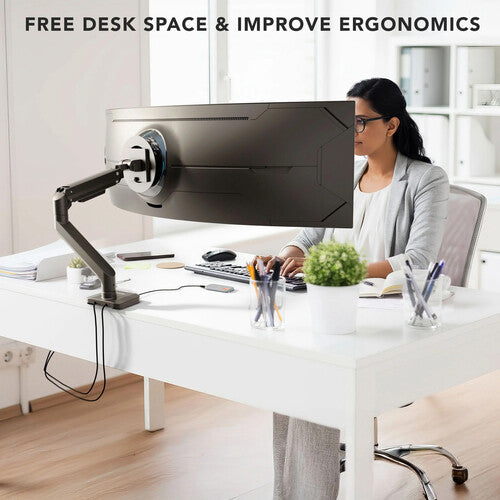 Mount-It! MI-12001 Soporte de Escritorio para Monitores 17 a 49" con Brazos de Resorte Gas 44 lb Capacidad
