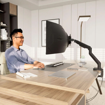 Mount-It! MI-12001 Soporte de Escritorio para Monitores 17 a 49" con Brazos de Resorte Gas 44 lb Capacidad