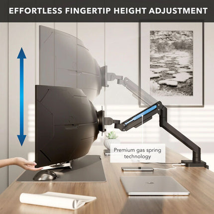 Mount-It! MI-12001 Soporte de Escritorio para Monitores 17 a 49" con Brazos de Resorte Gas 44 lb Capacidad