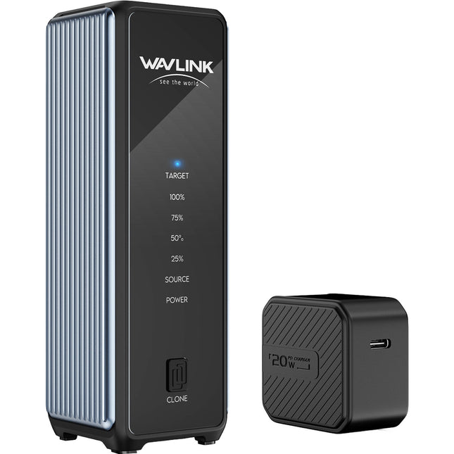 Wavlink USB4 PCIe NVMe Caja Doble SSD M.2 2280 Velocidad 3300MB/s