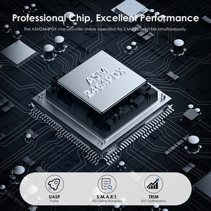 Wavlink USB4 PCIe NVMe Caja Doble SSD M.2 2280 Velocidad 3300MB/s