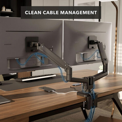 Mount-It! MI-12003 Soporte de Escritorio para 2 Monitores 17 a 35" brazo 44 lb extensible 16.7"