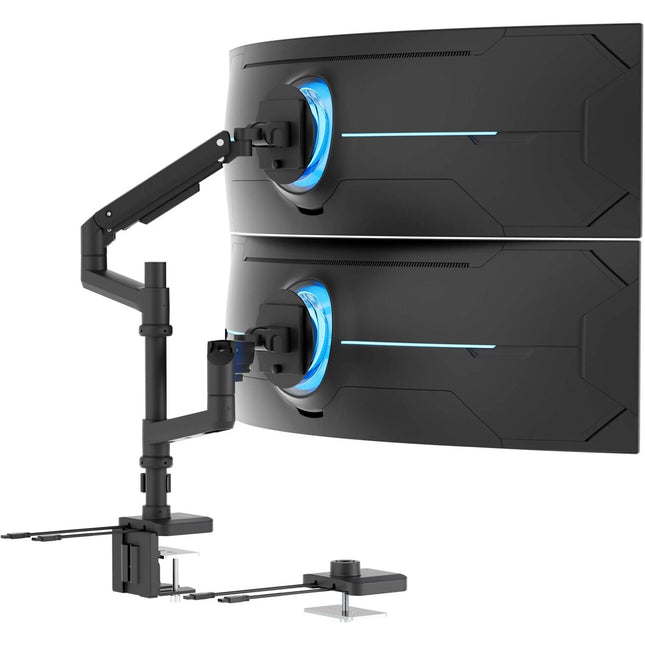Mount-It Soporte para Monitores Apilados Doble 47 Pulgadas Negro Mate