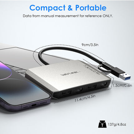 Wavlink Adaptador USB-C a DisplayPort y HDMI Dual 4K 60Hz