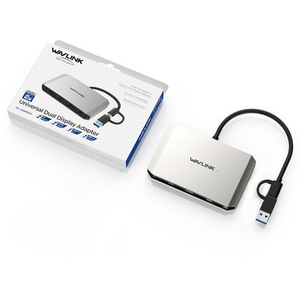 Wavlink Adaptador USB-C a DisplayPort y HDMI Dual 4K 60Hz
