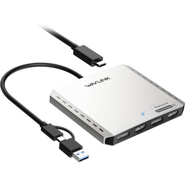 Wavlink Quad 4K 85W Adaptador Universal de Pantalla 4 Salidas 85W USB-C a USB-A