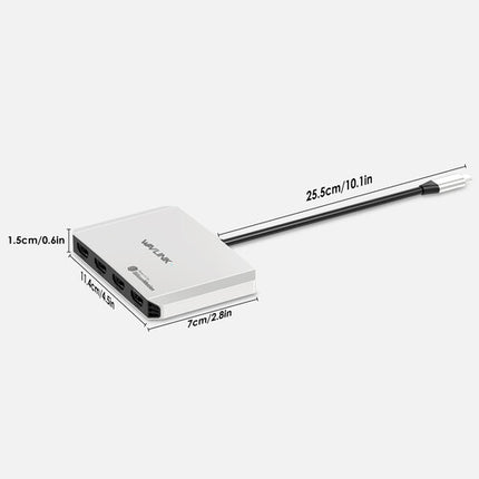 Wavlink Quad 4K 130W Adaptador Universal de Pantalla 4 HDMI 130W Power Passthrough