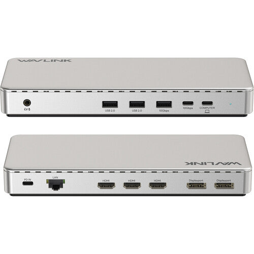 Wavlink UG77PD1 Estación de Acoplamiento 13 en 1 Triple Pantalla 4K60 y 85W