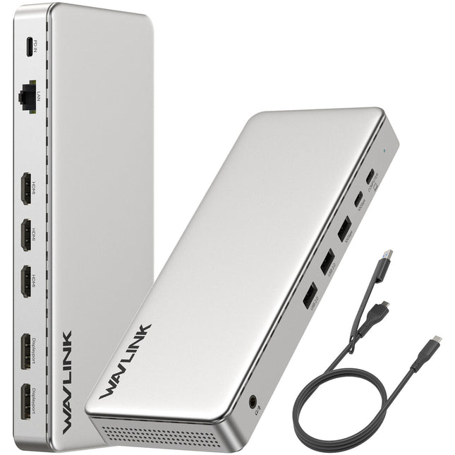 Wavlink UG77PD1 Estación de Acoplamiento 13 en 1 Triple Pantalla 4K60 y 85W