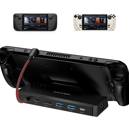 Wavlink Estación de Acoplamiento USB-C para Steam Deck y ROG Ally 4K144 HDMI Ethernet 85W Passthrough