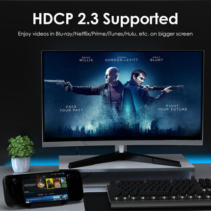 Wavlink Estación de Acoplamiento USB-C para Steam Deck y ROG Ally 4K144 HDMI Ethernet 85W Passthrough