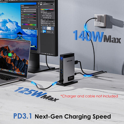 Wavlink 11 en 1 Estación de acoplamiento USB-C Triple Display 8K 125W