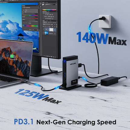 Wavlink Triple Display Estación de Acoplamiento USB-C 11 en 1 8K30 125W