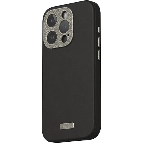 Moshi Napa Funda MagSafe para iPhone 15 Pro Negro Medianoche Resistente a Rayones Cuero